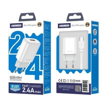 4A USB A s kablom Tyoe C - (EU Blister) bel