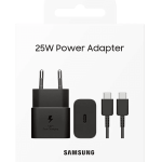 SAMSUNG HIŠNI POLNILEC EP-T2510XBE (Type C) + EP-DN980BBE (Type C-Type C) QC 25W - črn original (Eu Blister)