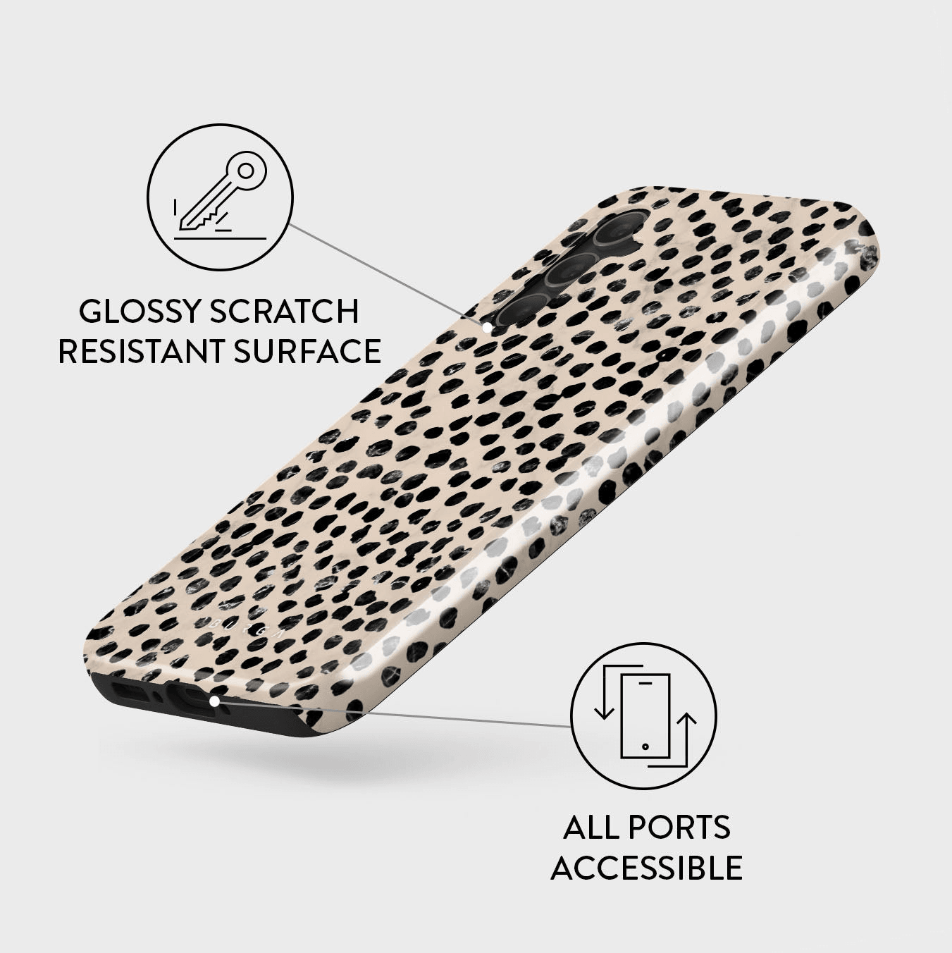 Silionski ovitek Tough za Samsung Galaxy A35 - BURGA - Almond Latte