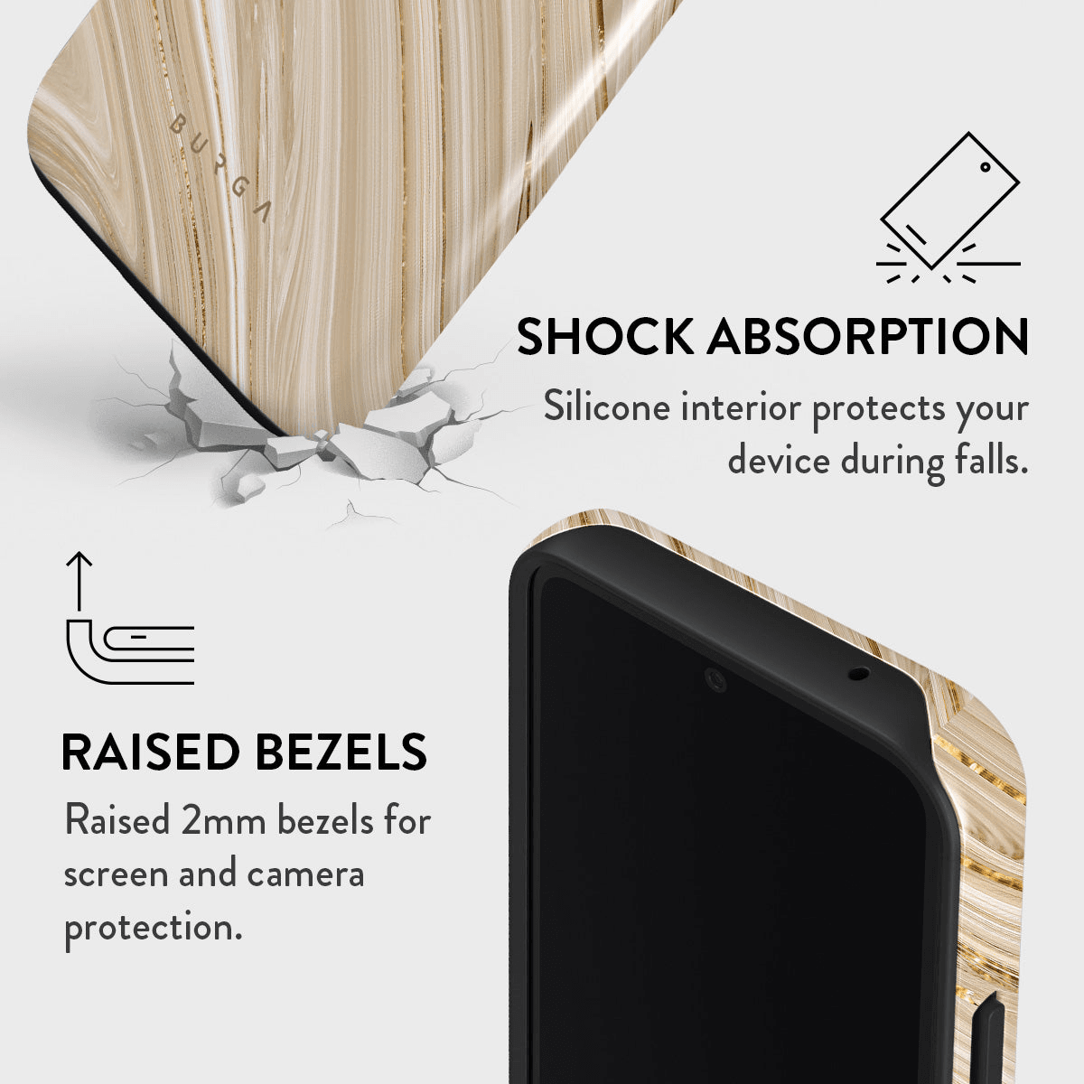Silionski ovitek Tough za Samsung Galaxy A55 - Burga - Full Glam